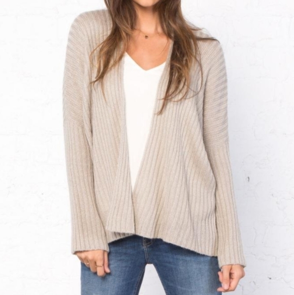 Wooden Ships Dana Ribbed Open Front Cardigan - Picture 1 of 5
